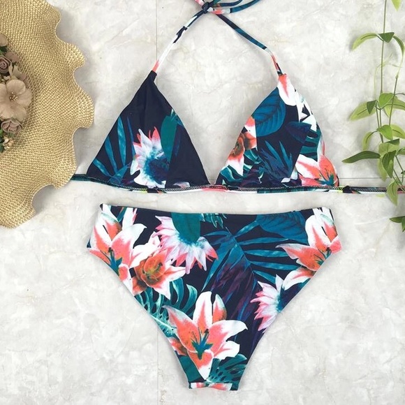 Floral Tiger Lily Bikini Set - Picture 3 of 5